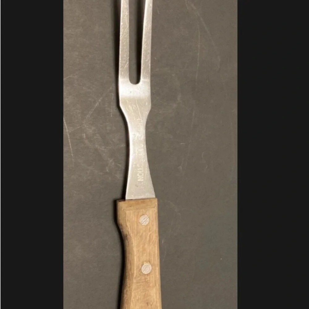 Vintage Chef’s Collection Meat Cleaver & Meat Fork Set Stainless Steel